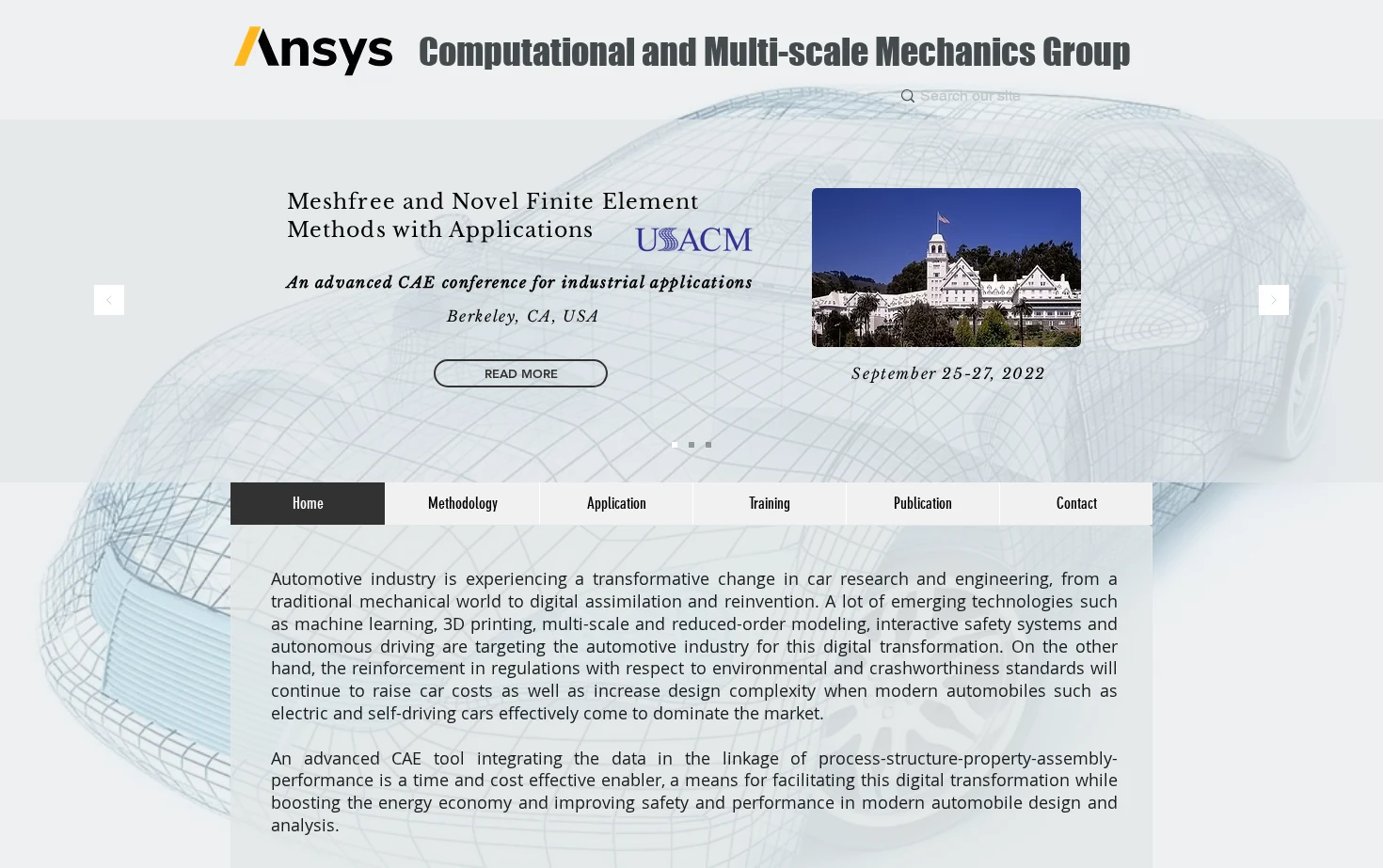 CMM Group in Ansys 页面快照